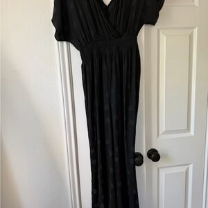 Madewell Black Polka Dot Wrap Maxi Dress